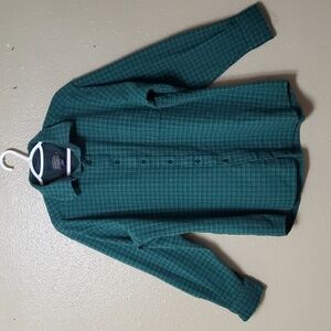 Pendleton Lodge Size XL Wool Plaid Long Sleeve Button Up Shirt Green Lumberjack